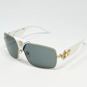Versace VE2207Q-134187 Gold White 38mm Metal Medusa Men's Sunglasses - Picture 1 of 10