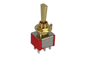 Mini interruptor de paleta plana dorado de 3 vías - Imagen 1 de 2