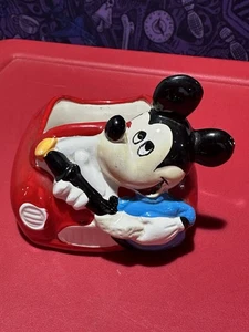 Vintage 1980s Mickey Mouse Fire Truck Candy Dish Trinket Tray Hoan LTD Company - Picture 1 of 8