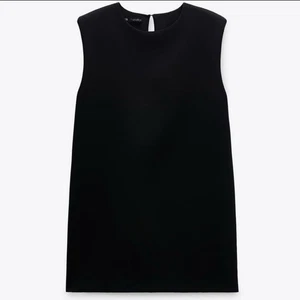 Mini Vestido Zara Negro Cuadrado Sin Mangas Almohadilla para el Hombro. Talla M. ¡NUEVO CON ETIQUETAS! - Imagen 1 de 22