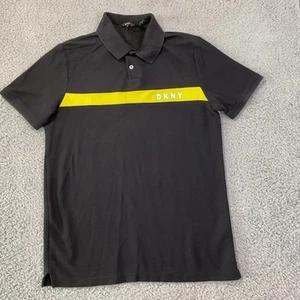 DKNY Poloshirt Herren S Kragen Grün Schwarz Kurzarm 2 Knopf Golf Freizeit - Bild 1 von 5