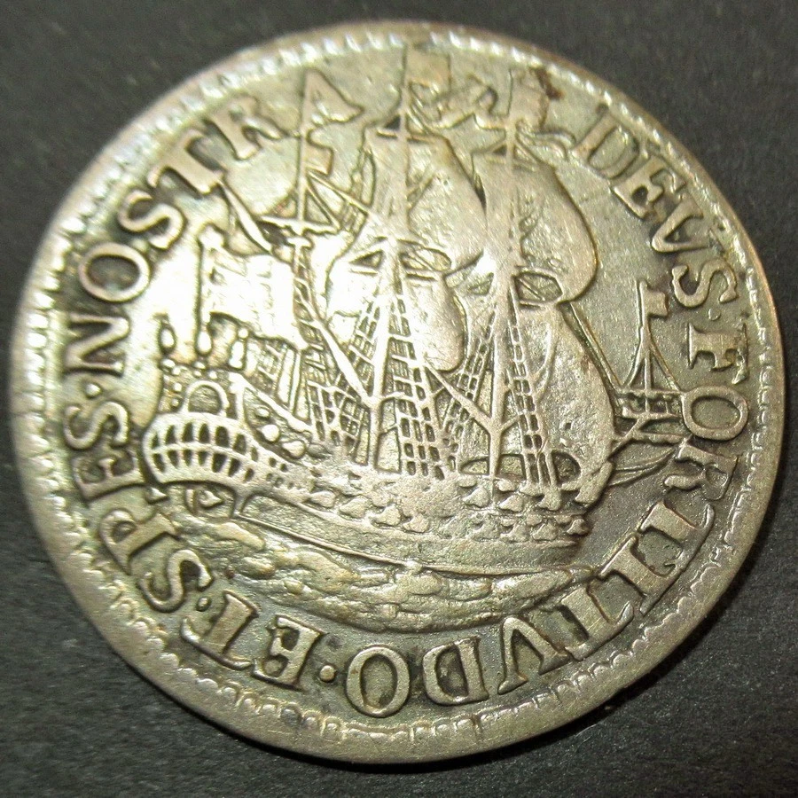 Certificate of Authenticity Silver 1678 Colonial New York Ship Shilling 3 masted - Image 1 of 3