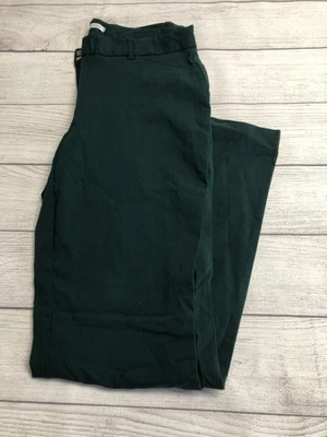 Pantalones Adrienne Vittadini para mujer 8 verdes pantalones de vestir pierna recta elásticos Foto 1 de 4