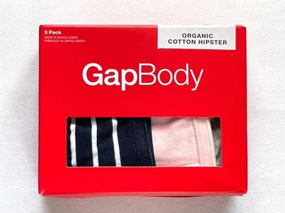 Pacote com 3 roupas íntimas femininas GapBody by Gap M hipster GPW002773 novas com etiquetas - Imagem 1 de 4