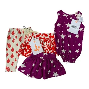 NWT Nic + Zoe Organic Cotton Baby Clothes Bundle, Baby Girl, Sz 0-3 mos - Picture 1 of 8