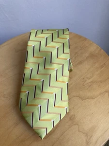 Pierre Cardin Men's Necktie Geometric Chevron Pattern Hand Made Formal Business - Picture 1 of 6