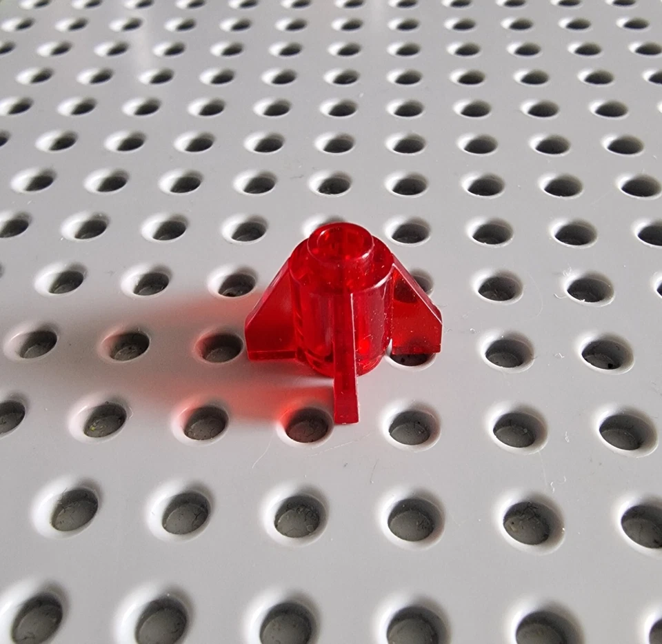 LEGO Raketenunterteil Kegel 1x1 Transparent Rot 1 stk Rocket Space 4588 A174 - Bild 1 von 1