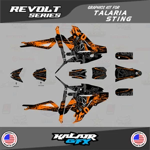 Graphics Kit for Talaria-Sting Electric Bike Revolt - Orange - Bild 1 von 6