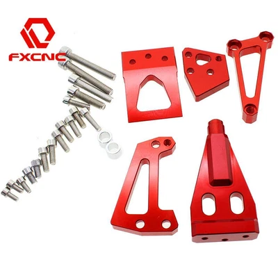 Kit de soporte amortiguador de dirección CNC rojo para Kawasaki ER-6N NINJA400 2009-2011 FXCNC Foto 1 de 4