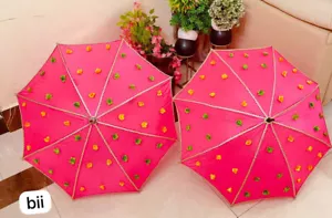 Ombrelli Indiani Tradizionali Cotone Decorazione Rajasthan per Decorazione Casa Diwali - Foto 1 di 5