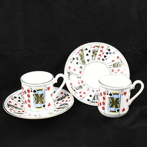 Staffordshire elisabethanische Fine Bone China Tasse & Untertasse 2er Set Tiffany Karten - Bild 1 von 6