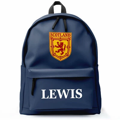 THE CLOTHING SHED Personalisierter Rucksack Schottland Abzeichen Schulanfang Junge Kinder Jungen Mädchen Scott...