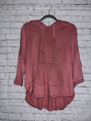VETEMENTS Workshop Republic Abbigliamento Donna Felpa con Cappuccio Rosa Manica 3 4 Taglia S 0159