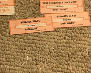 1 Jukebox TITLE STRIPS Firefall 45 strange ways / anymore - Picture 1 of 1
