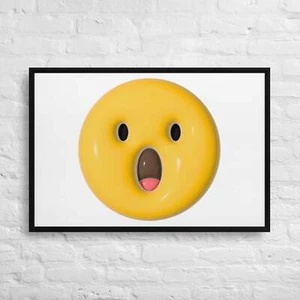 Face with open mouth 36x24 Framed Canvas Print - Picture 1 of 1