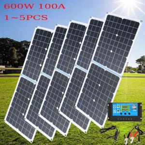 3000 Watt Solarpanel Set 100A 12V Batterieladegerät mit Regler Caravan Boot - Bild 1 von 16