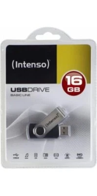 Intenso Memoria Pen Drive 16 GB USB 2.0 Argento 3503470 16GB Basic USB2.0 - Immagine 1 di 2