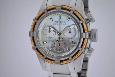 NEW 40mm INVICTA RESERVE SWISS 5040D CHRONOGRAPH MOP 90009 WATCH MSRP $1,895 - Image 1 of 4