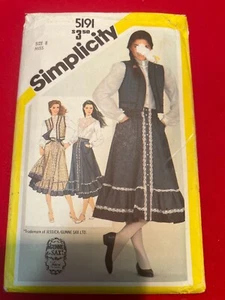Simplicity 5191, Size 8, Misses' Blouse, Skirt, Vest, UNCUT - Picture 1 of 2