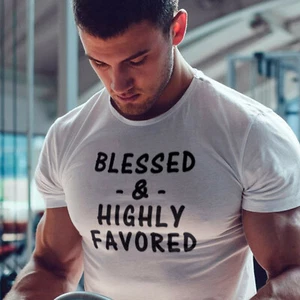 BLESSED & HIGHLY FAVORED T-shirt -Select Color-100% Cotton S-X - NEW - Bild 1 von 19