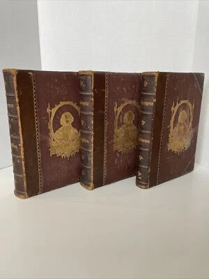 Antique Circa 1890 3 Volume Leather Shakespere Comedies Tragedies Histories Foto 1 de 4