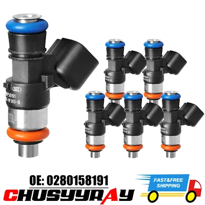 6x nuevos inyectores de combustible de actualización para Lincoln MKX 2011-2017 3,7 L V6 #0280158191 Foto 1 de 4