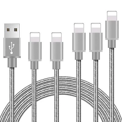 for i Phone i Pad Charger Cables Car Carplay Cables, 5Pack 3/3/6/6/10ft Light - Image 1 of 4