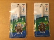 2 QUATCHI VANCOUVER 2010 LUGGAGE TAG NEW, OFFICIAL LICENCE MERCHANDISE, SEALED