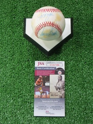 JOHNNY BENCH TONY PEREZ JOE MORGAN SIGNED CINCINNATI REDS RAWLINGS BASEBALL JSA - Image 1 of 4