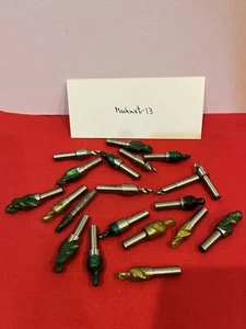 Machinists Tools - Lot Of 20 Countersinks W/ Drill Tip On End - Picture 1 of 3