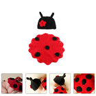  Prop Hat Ladybug Photography Newborn Knit Outfit Men and Women Set
