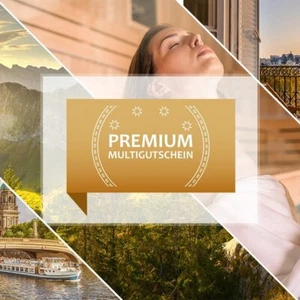 Premium Multigutschein 1 oder 2 Nächte zur Wahl ÜF 2 Personen Geschenkgutschein - Bild 1 von 2