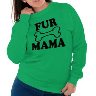 Linda sudadera pulóver de piel de mamá mejor perro mamá cachorro regalo para padres para mujer cuello redondo Foto 1 de 4