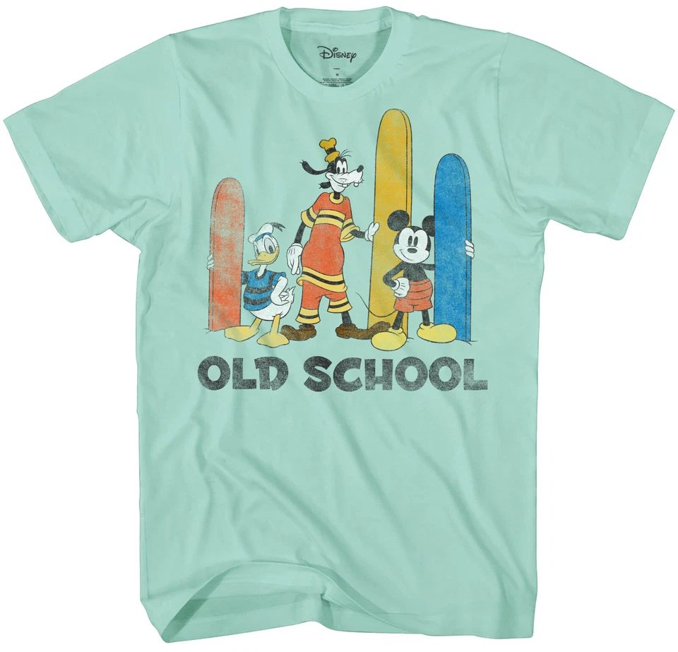Disney Mickey Goofy Donald Old School Men's Mint Green T-Shirt - Image 1 of 1