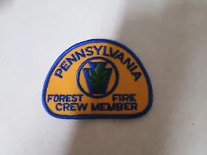PATCH LAW ENFORCEMENT PENNSYLVANIA FORREST FIRE CREW MEMBER - Picture 1 of 1