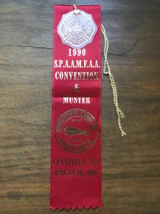 Massachusetts antiker Feuerwehrapparat Assoc. Convention & Muster 1990 SPAAMFAA - Bild 1 von 1