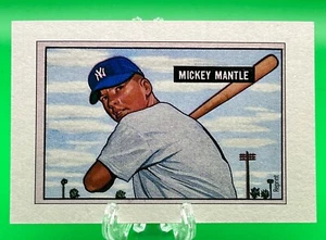 1951 Bowman - #253 Mickey Mantle (RC) New York Yankees 1951 Replica - Picture 1 of 2