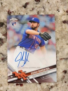 2017 Topps Chrome #RA-JS Josh Smoker Rookie Auto Mets - Picture 1 of 2