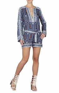 NEW BCBG MAX AZRIA MELODI PRINTED RELAXED-FIT ROMPER JJE9C639/M774A SZ XXS - Picture 1 of 3