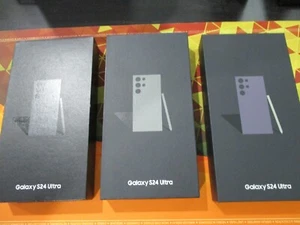 Boîtes vides Samsung Galaxy S24 ultra noir gris violet (violet) neuf guide rapide - Photo 1 sur 7