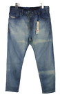 DIESEL Denim Narrot-Ne0665R Jogg Jeans Men's W34 Pinstriped Faded