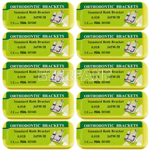 20PCs ETERFANT Dental Orthodontic Bracket Brace Metal Standard Roth 018 345Hooks - Picture 1 of 13