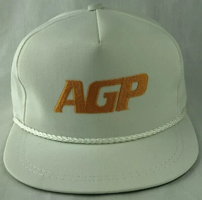 AGP Farming Strap Back Trucker Hat Cap K Products USA Off White Rope Vintage - Image 1 of 4