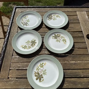 Wood And Sons Burslem Harmony Ironstone Cake Plates 19.5cm X5 - Picture 1 of 7