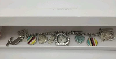Reloj Figaro Couture Mujer 27mm Corazón Dije Pulsera 7.5" Banda Nuevo de Lote Antiguo Foto 1 de 4