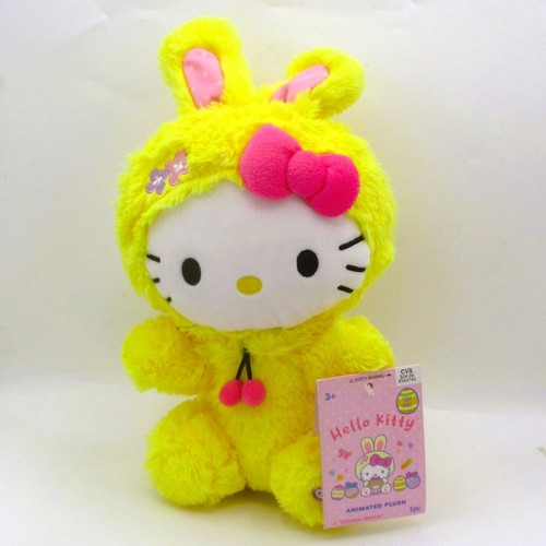 Animated Hello Kitty Plush Chicken Dance Yellow Bunny Outfit New | eBay
