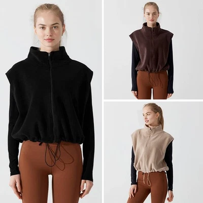 Women's Autumn And Winter Thick Fitness Jacket Warm Fleece Vest Running Vest - Image 1 of 4