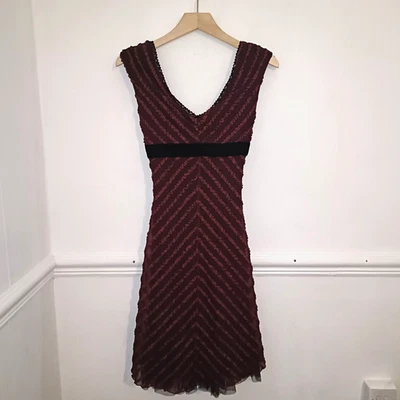 Alexia Admor Womens Dress Red Size S UK 6 8 Black Ruffle Gothic Whimsy Cutegoth - Image 1 of 4