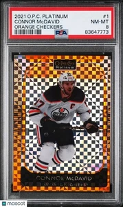 2021 O-Pee-Chee Platinum Connor McDavid Orange Checkers PSA 8 /25 - Bild 1 von 2
