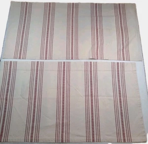 Pottery Barn Striped Cafe Curtain Valances French Country 100% Cotton - Picture 1 of 4